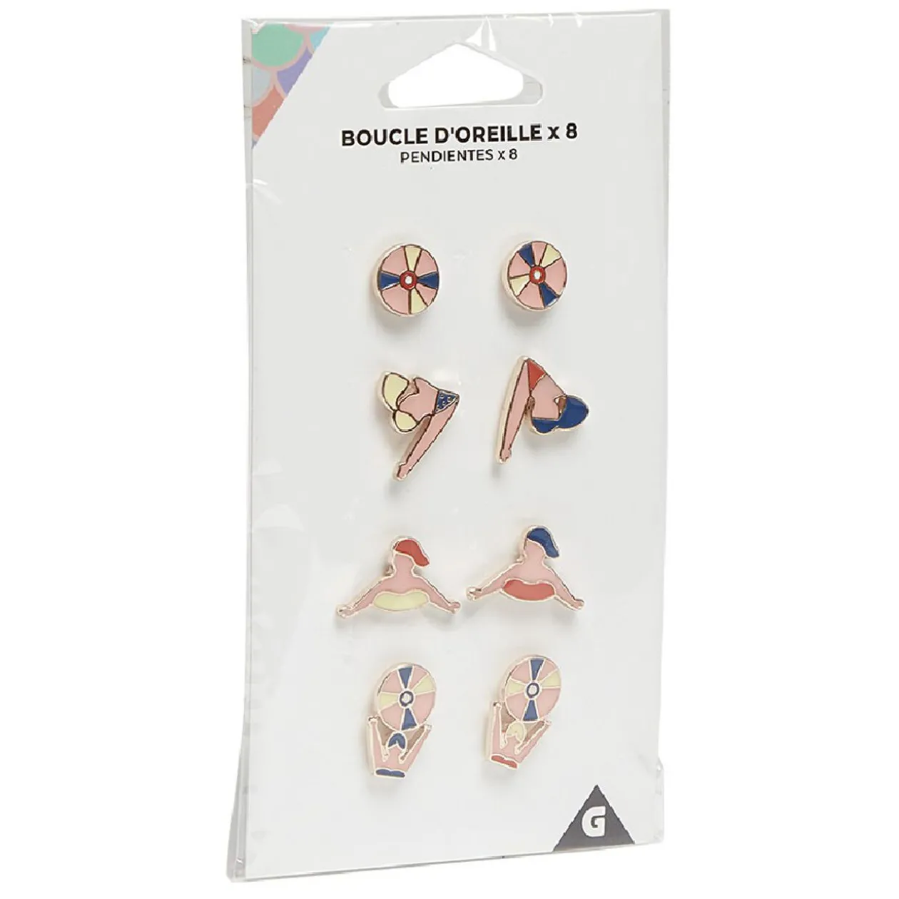 Boucle d'oreille beach (x8)