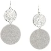 Boucles d'oreilles double disque filigrane pailleté