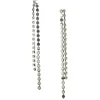 Boucles d'oreilles pendante strass gris argenté