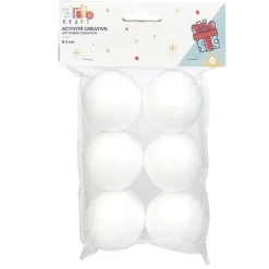 Boule blanche de Noël à personnaliser Ø 5 cm x6