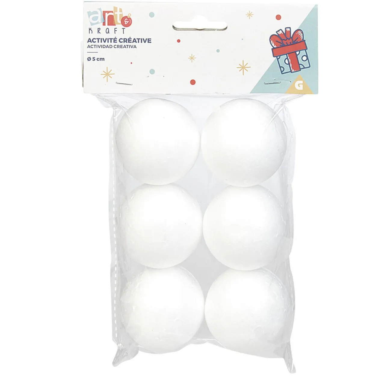 Boule blanche de Noël à personnaliser Ø 5 cm x6