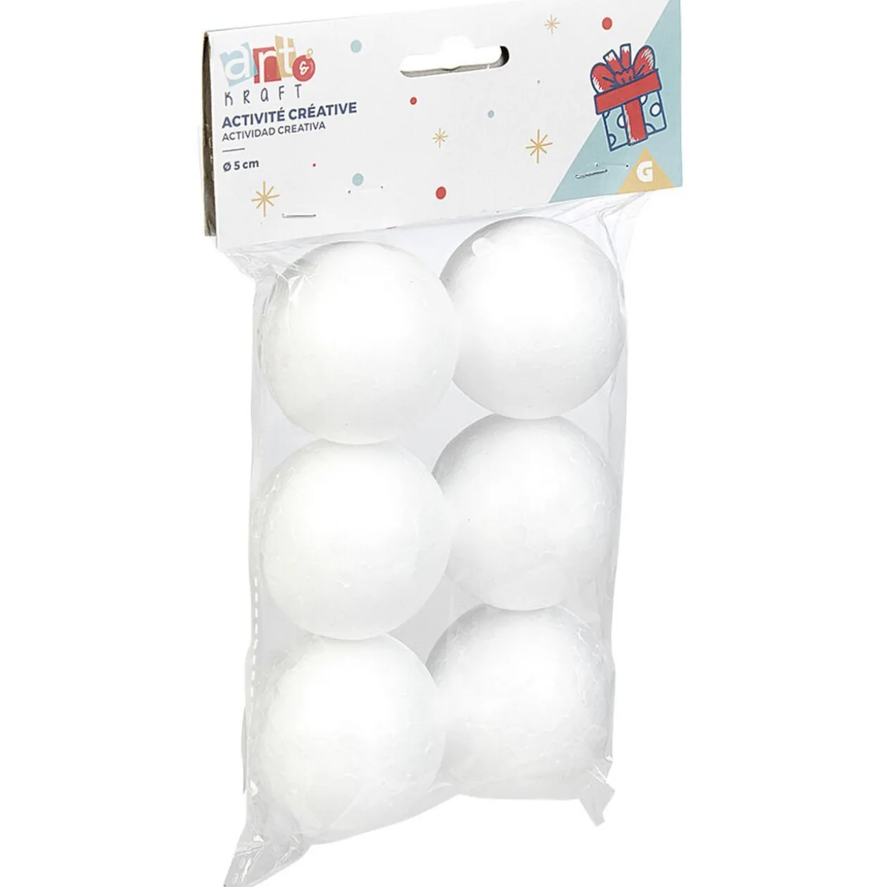 Boule blanche de Noël à personnaliser Ø 5 cm x6