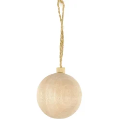 Boule de Noël à décorer en bois Ø4,8 cm