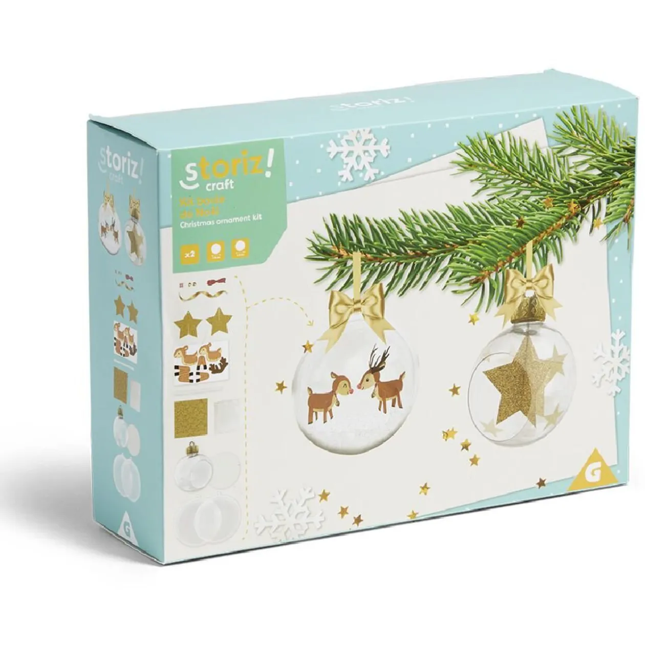 Boule de Noël à personnaliser x2