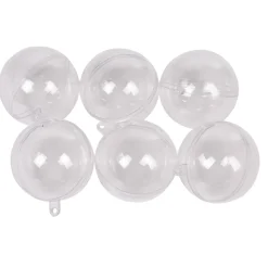 Boule de noël transparente à remplir x6