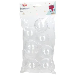 Boule de Noël transparente à garnir x8