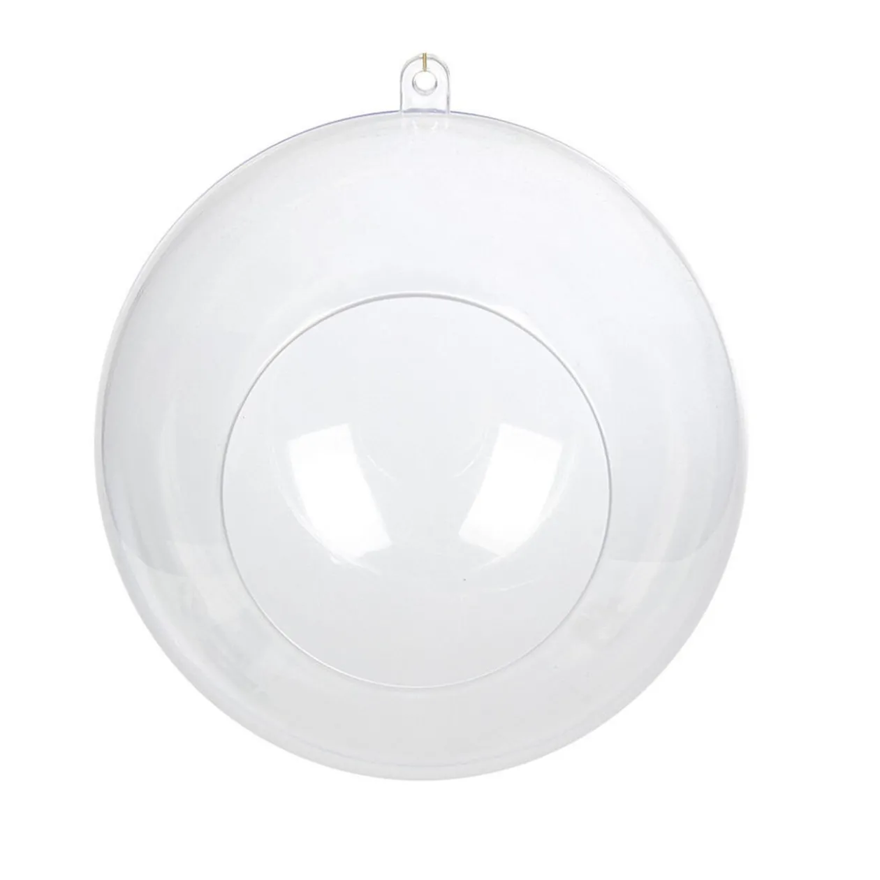 Boule de Noël transparente ouverte à garnir