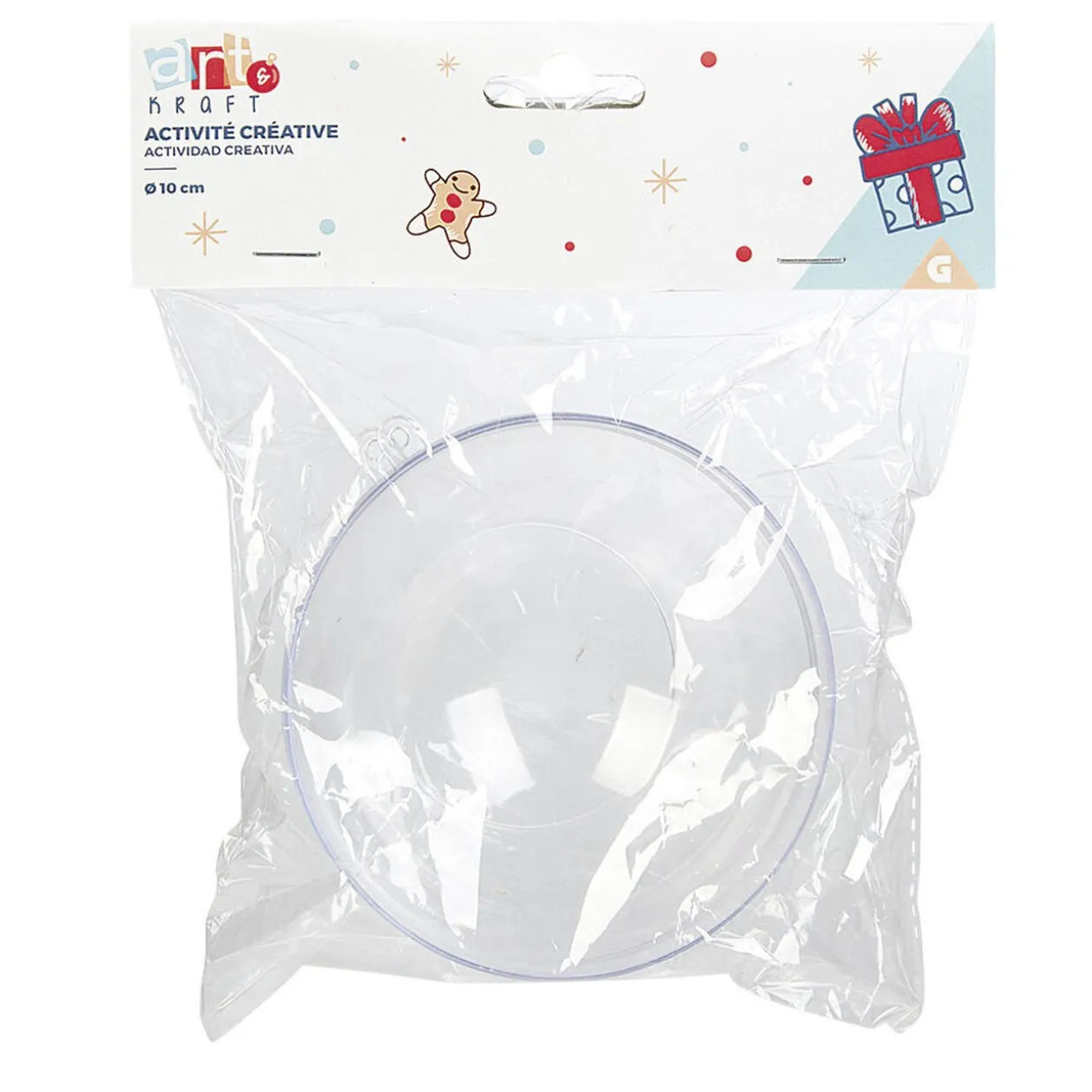 Boule de Noël transparente ouverte à garnir