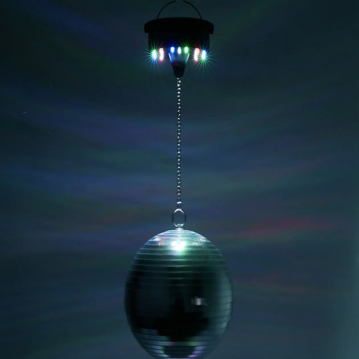 Boule disco à LED Homday Party Ø20xL54,5cm - rotation 360°