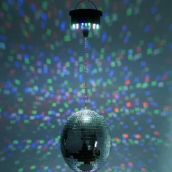 Boule disco à LED Homday Party Ø20xL54,5cm - rotation 360°