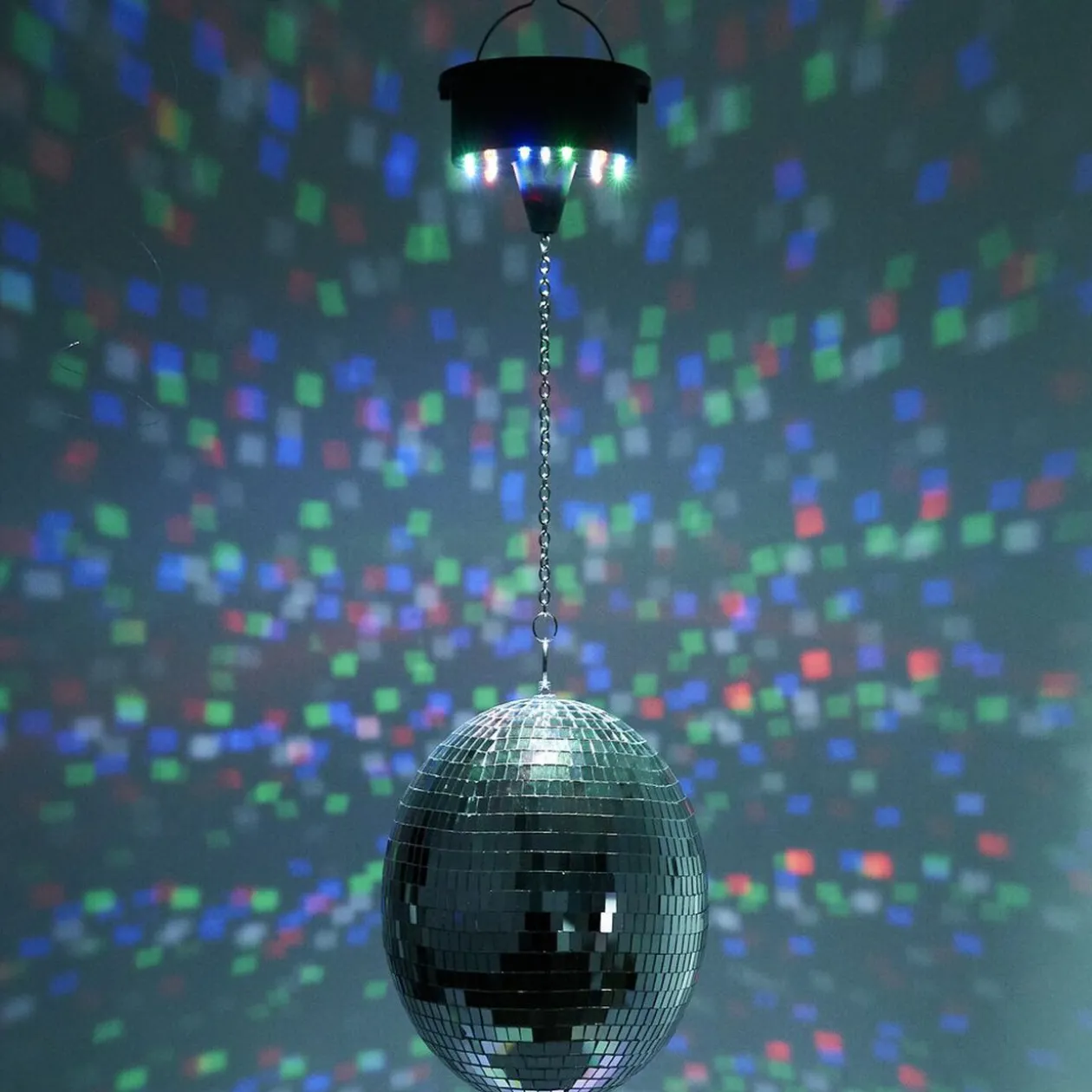 Boule disco à LED Homday Party Ø20xL54,5cm - rotation 360°