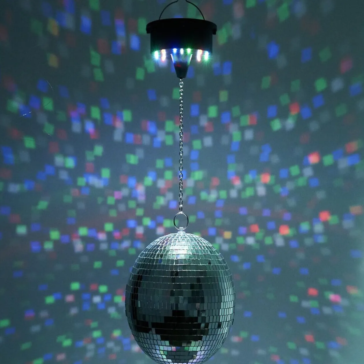 Boule disco à LED Homday Party Ø20xL54,5cm - rotation 360°