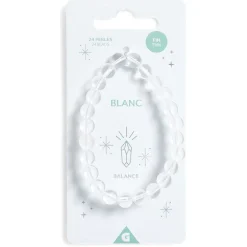 Bracelet crystal fin 24 perles blanc transparent - Balance
