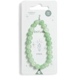 Bracelet crystal fin 24 perles aventurine vert - Stress
