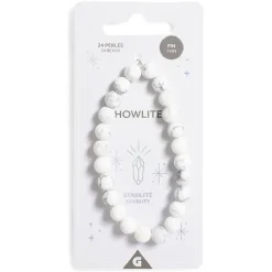 Bracelet crystal large 26 perles Howlite blanc - Stabilité