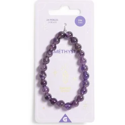 Bracelet crystal large 26 perles améthyste noir - Énergie