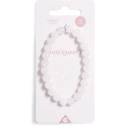 Bracelet crystal large 26 perles quartz rose - Amour