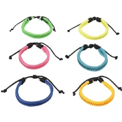 Bracelet de plage tressé simili fluo