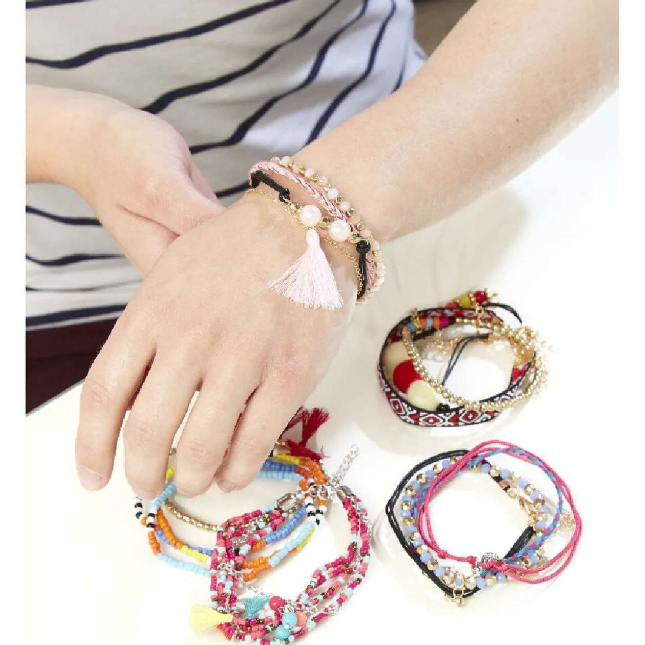 Bracelet fantaisie coton x 10