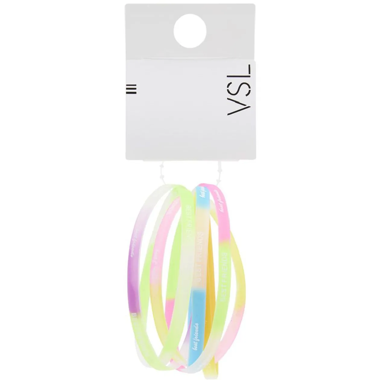 Bracelet gomme multicolore best friends x6