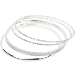 Bracelet gris argenté x4