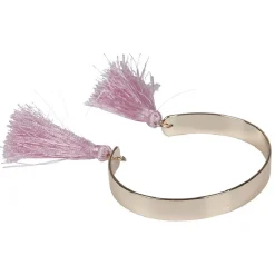 Bracelet jonc à pompons