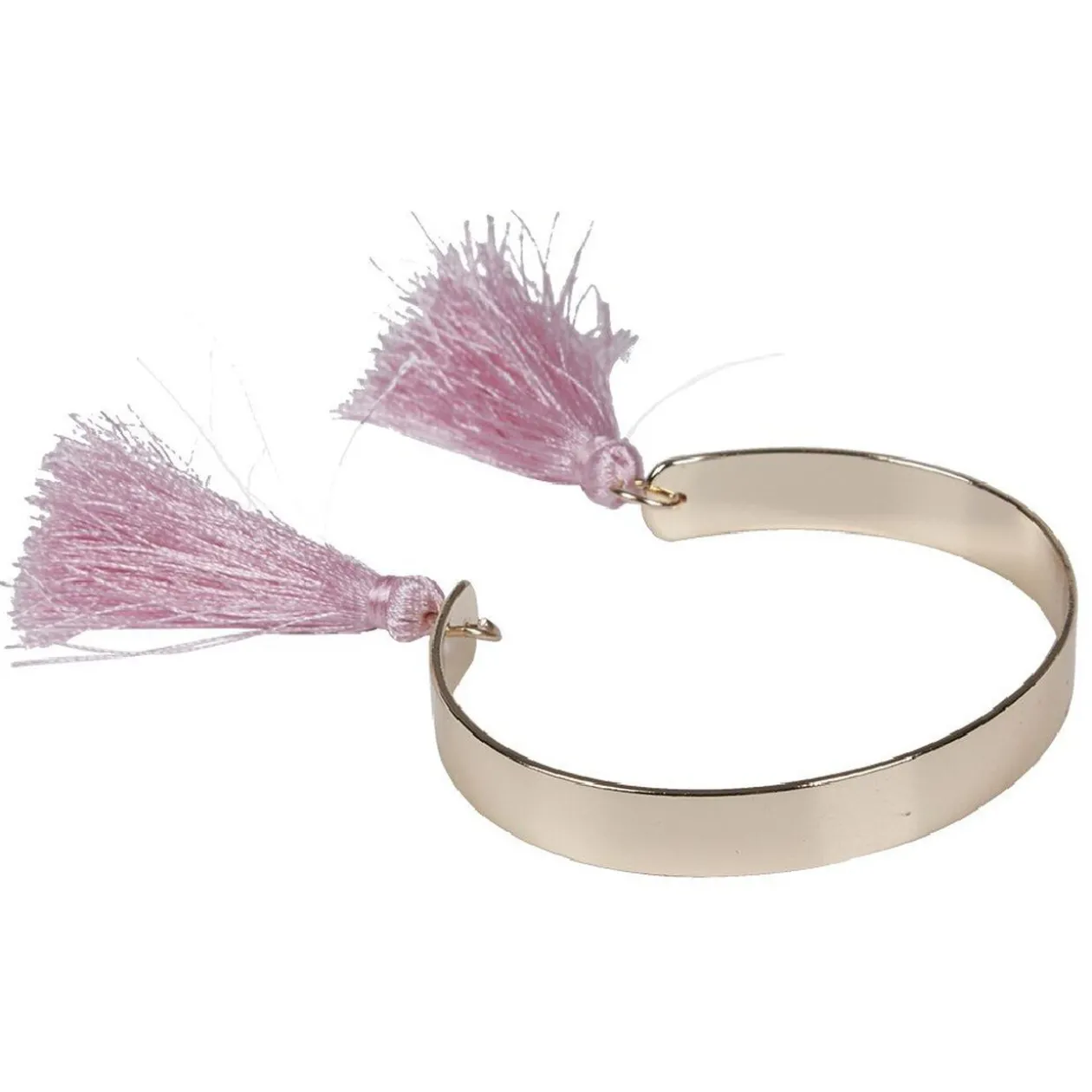 Bracelet jonc à pompons