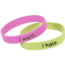 Bracelet silicone design humeur x2