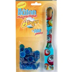 bâton magnétique et pions loto