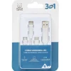 Cable LED 3 EN 1 universel
