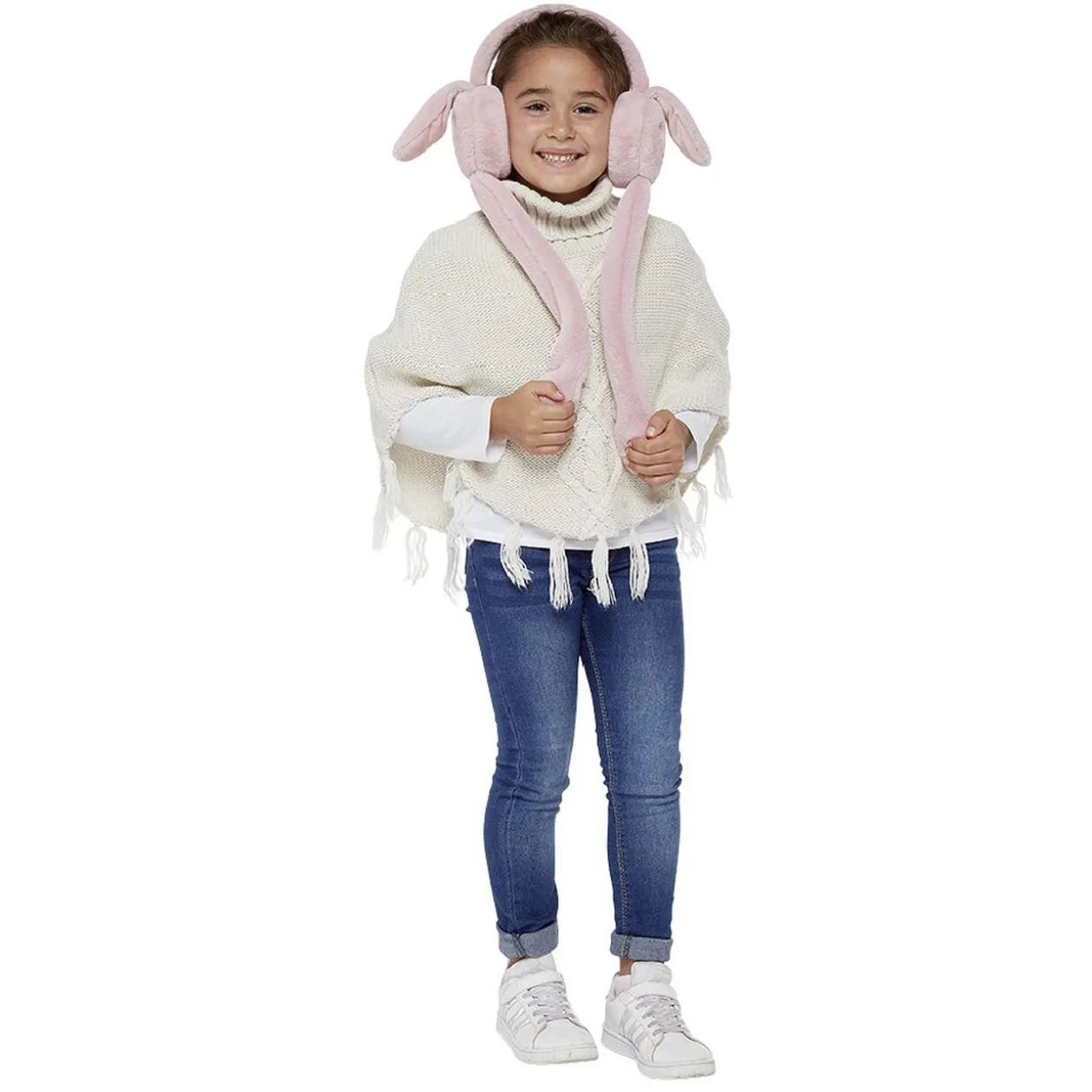 Cache oreilles dansantes lapin rose