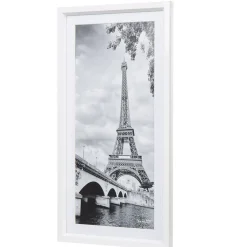 Cadre déco carrousel Tour Eiffel noir et blanc