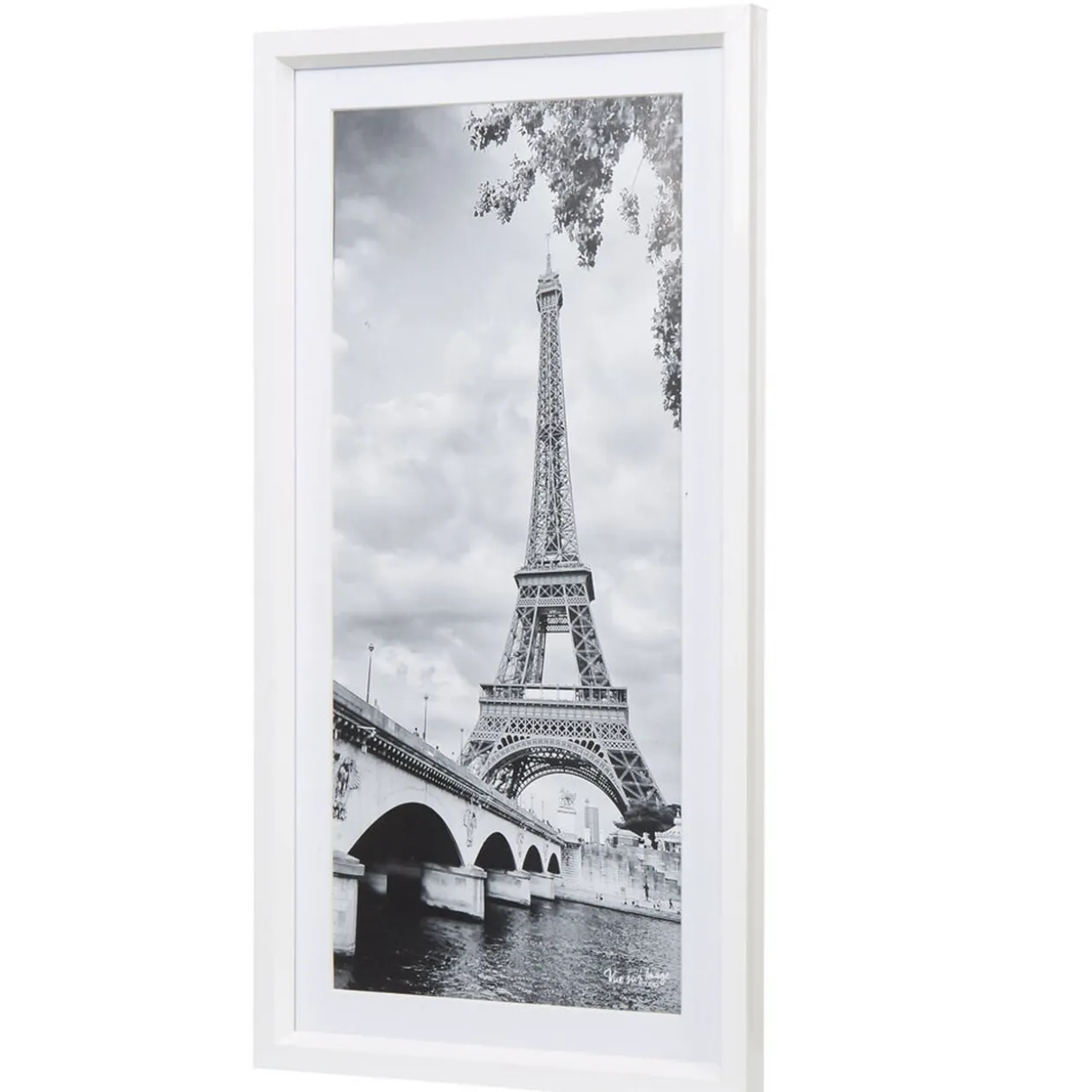 Cadre déco carrousel Tour Eiffel noir et blanc