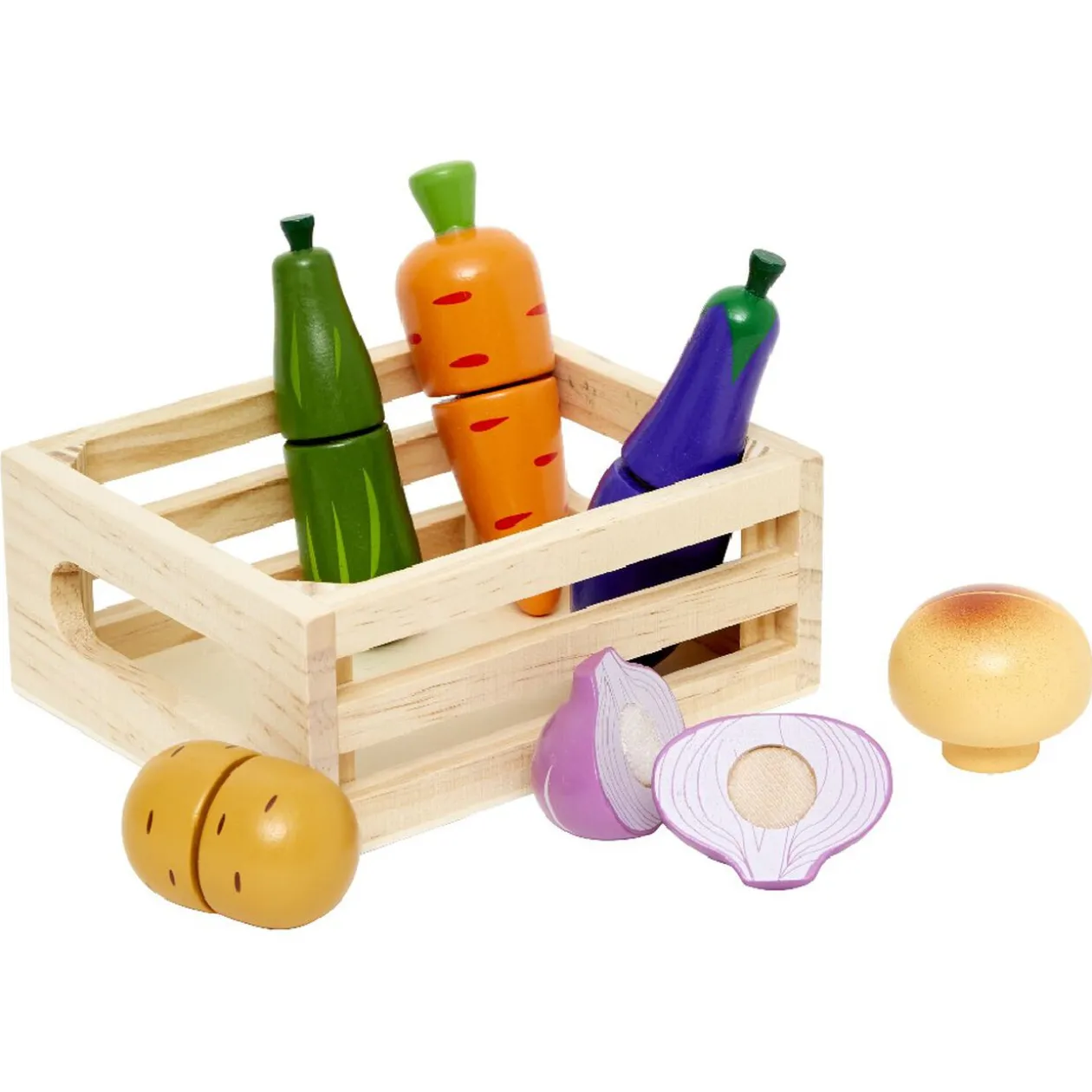 Cagette du Maraîcher fruits et légumes bois 7 pièces