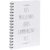 Cahier à spirale inscription Meilleures idées A5 blanc 160 pages