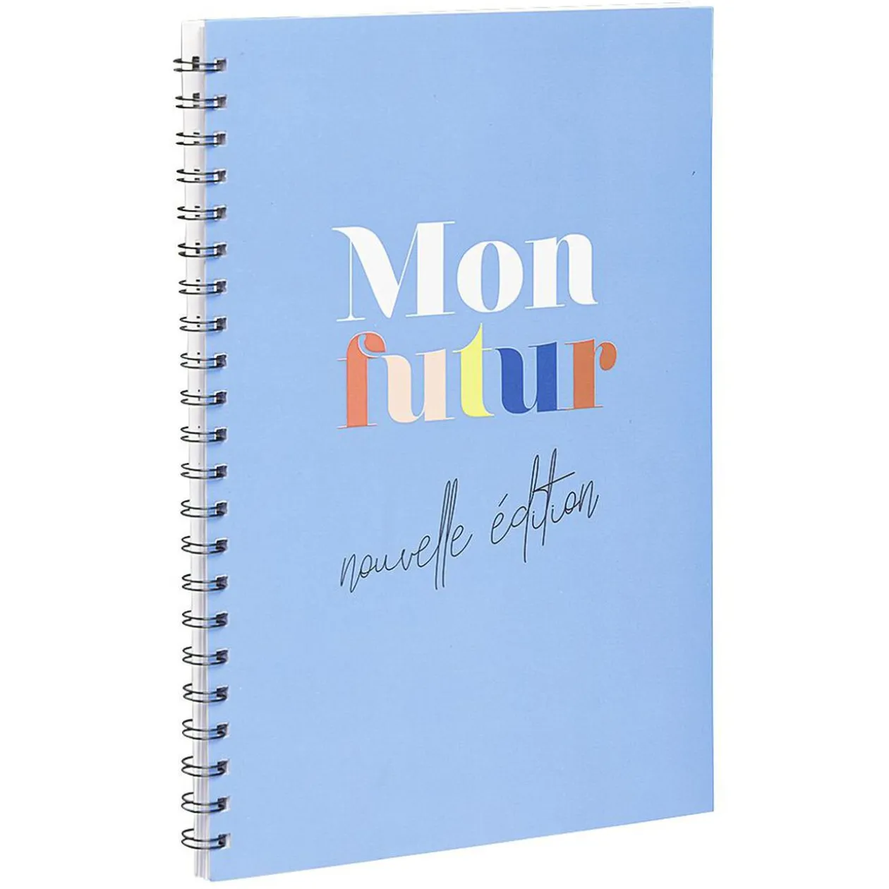Cahier à spirale inscription Mon Futur format A4 bleu 184 pages