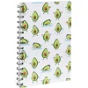 Cahier à spirale motif avocat sportif format A5 blanc vert 160 pages
