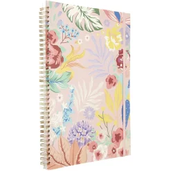 Cahier à spirales motif floral A4 160 pages