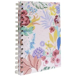 Cahier à spirales motif floral A5 140 pages