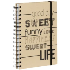 Cahier A5 96 pages effet papier kraft