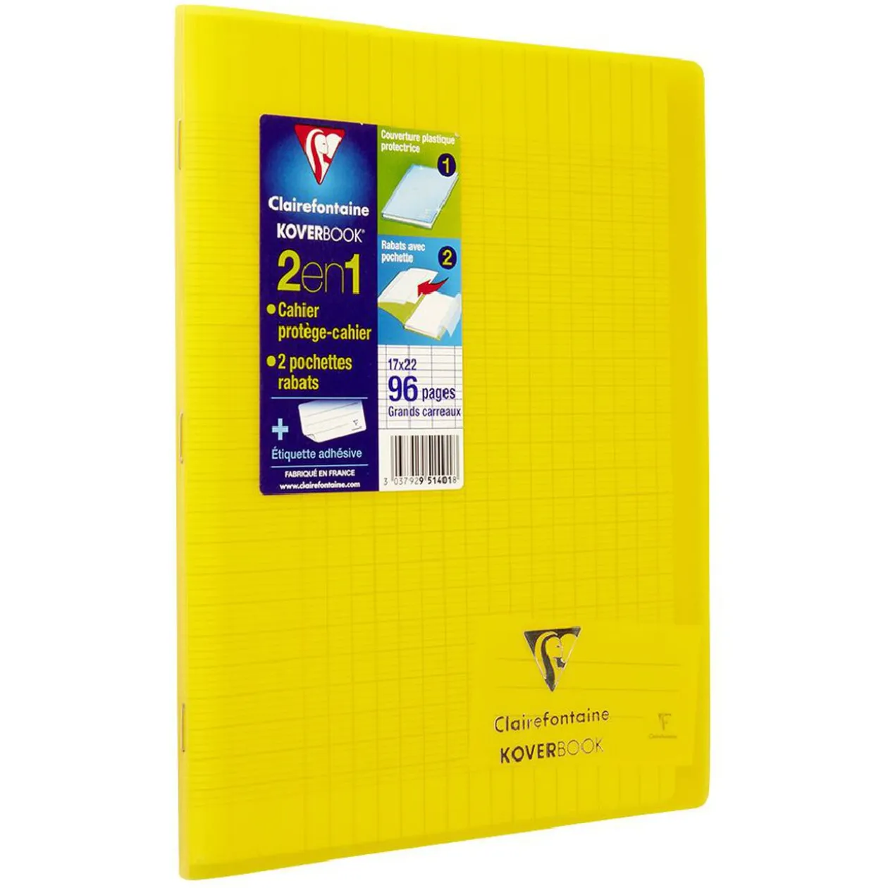 Cahier CLAIREFONTAINE KOVERBOOK 96p
