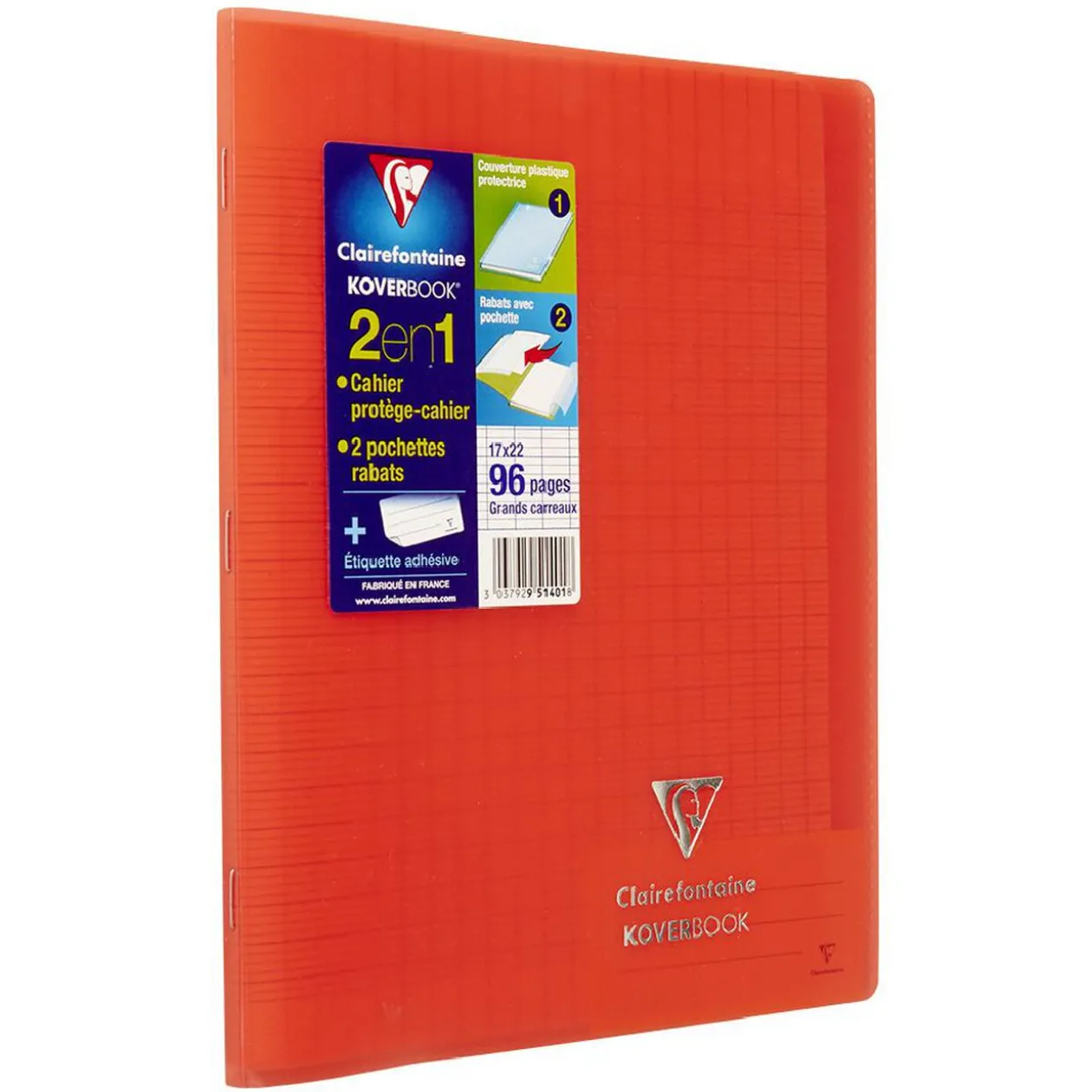 Cahier CLAIREFONTAINE KOVERBOOK 96p