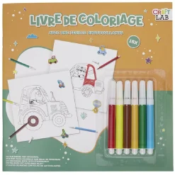 Cahier de coloriage avec feutres