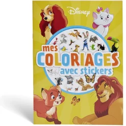 Cahier de coloriage Disney avec stickers - Animaux