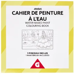 Cahier de peinture à l'eau - 6 couleurs et 1 pinceau
