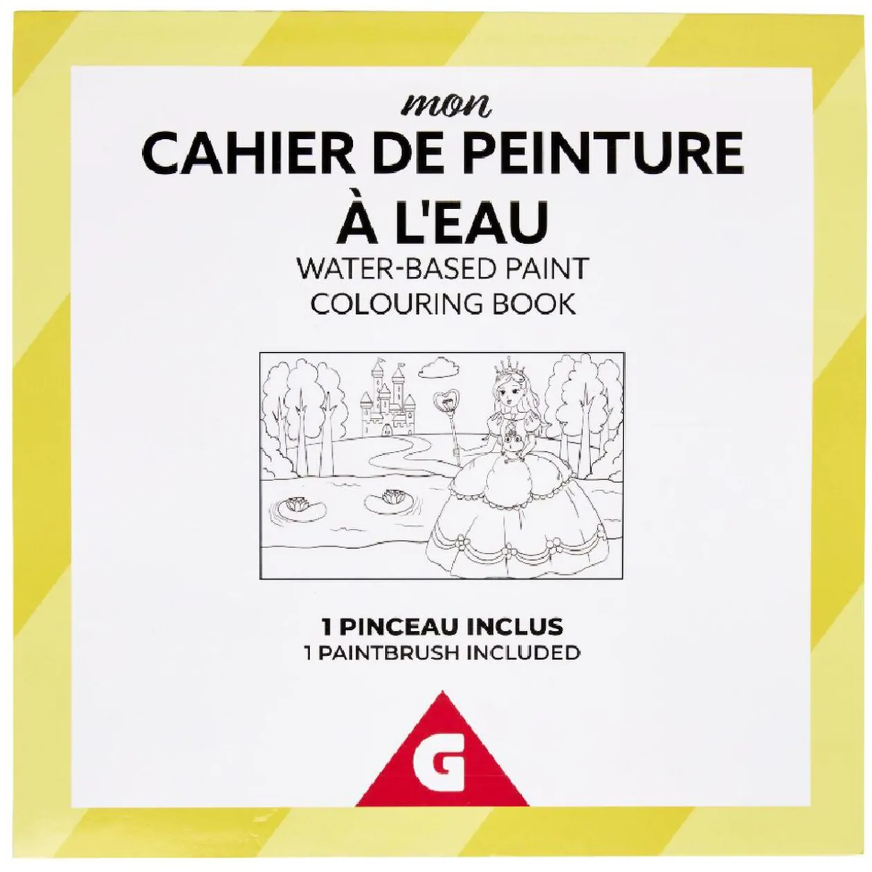 Cahier de peinture à l'eau - 6 couleurs et 1 pinceau