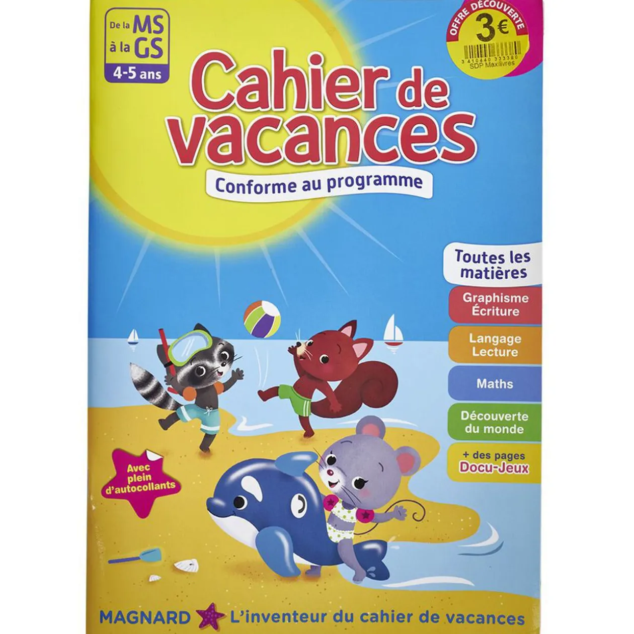 Cahier de vacances enfant