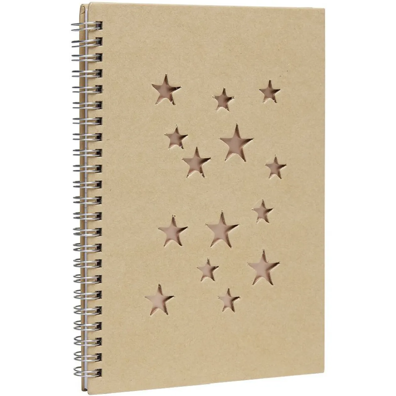 Cahier en kraft avec étoiles A5 140 pages