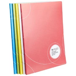 Cahier grands carreaux couverture rigide 96 pages 24x32cm x5