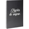 Cahier inscription Paroles de sagesse A4 noir 184 pages